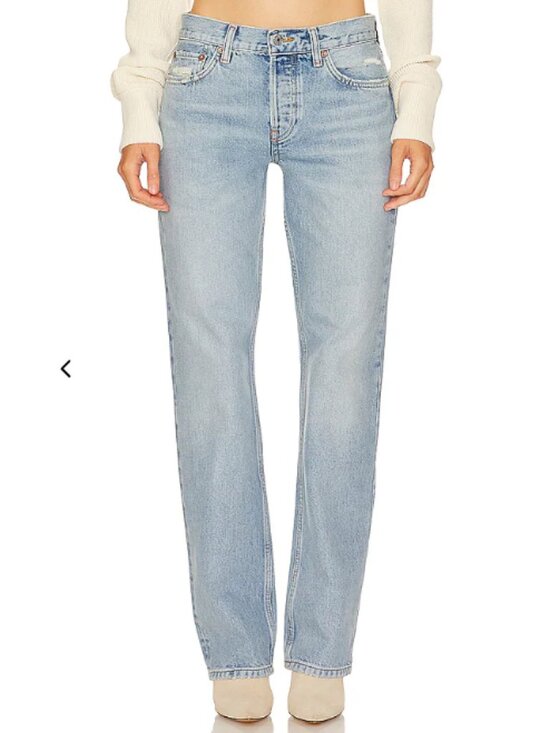 RE/DONE Denim - RE/DONE Originals Easy Straight Jeans - 70S Stovepipe - Ripped Tide